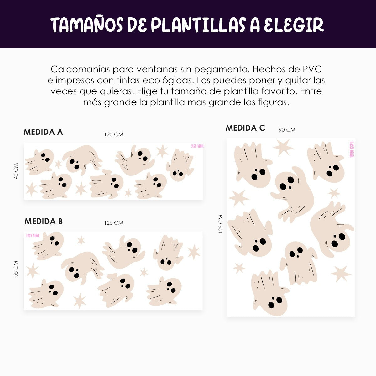 Vinil Electro estático para ventanas Fantasmas