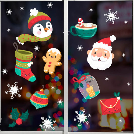 Vinil Electro estático para ventana Árbolitos de Navidad