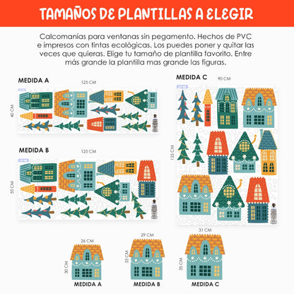 Vinil Electro estático para ventanas CHRISTMAS HOMES