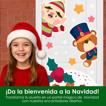 Vinilo para puerta Navidad Cozy Noel