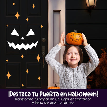 Vinilo para puerta Hallowen Cara espeluznante