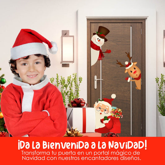 Vinilo para puerta Navidad  Mundo de Santa