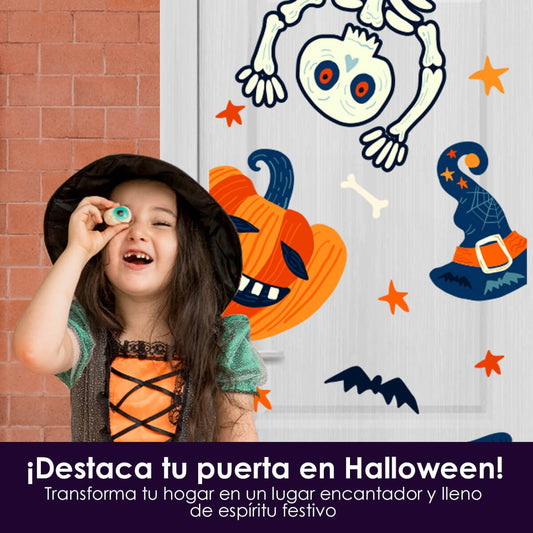 Vinilo para puerta Hallowen Encanto de Brujas