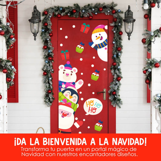 Vinilo para puerta Navidad  Aventuras del Polo Norte