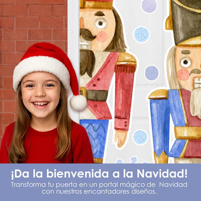 Vinilo para puerta Navidad Casca nueces