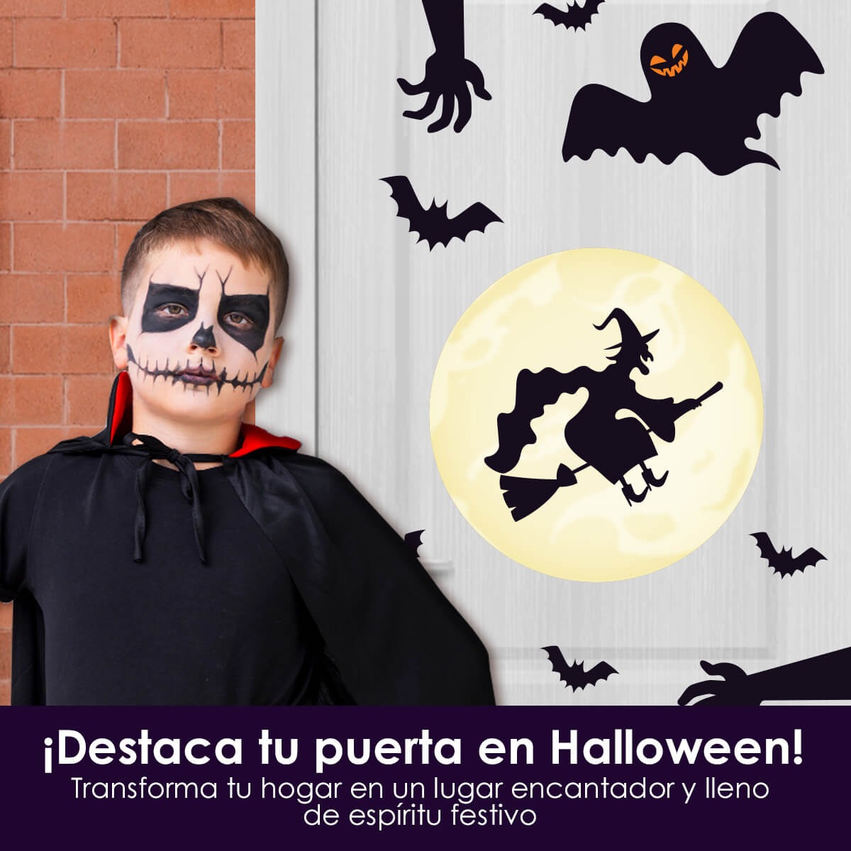 Vinilo para puerta Hallowen Noche de Brujas