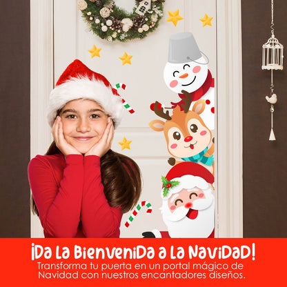 Vinilo para puerta Navidad Ayudantes de Santa
