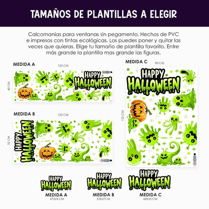 Vinil Electro estático para ventanas Slime Espeluznante