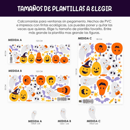 Vinil Electro estático para ventanas Noche de Halloween