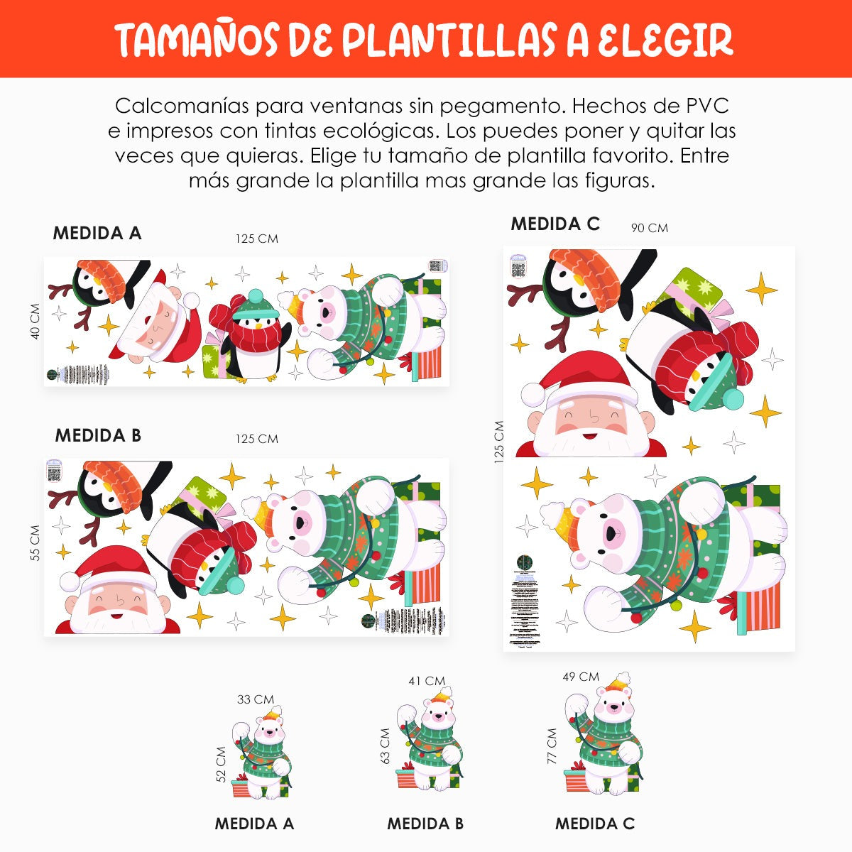 Vinil Electro estático para ventanas Regalos NAvideños