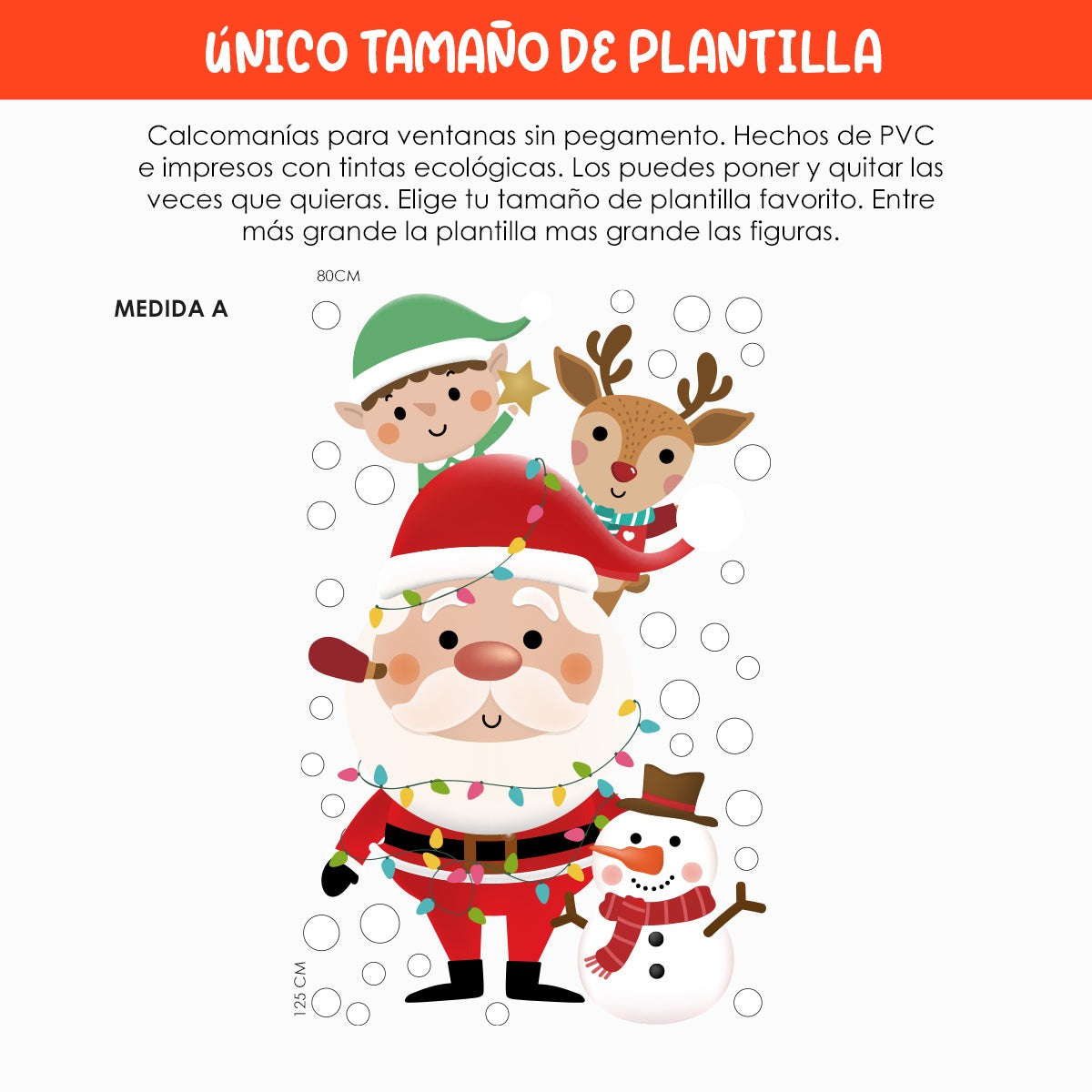 Vinil Electro estático para ventanas SANTA CLAUS Y SUS AYUDANTES