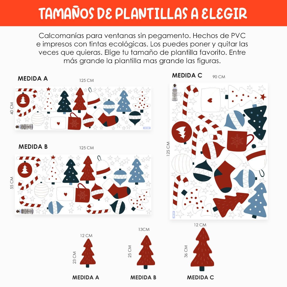 Vinil Electro estático para ventanas THE CHRISTMAS HOUSE