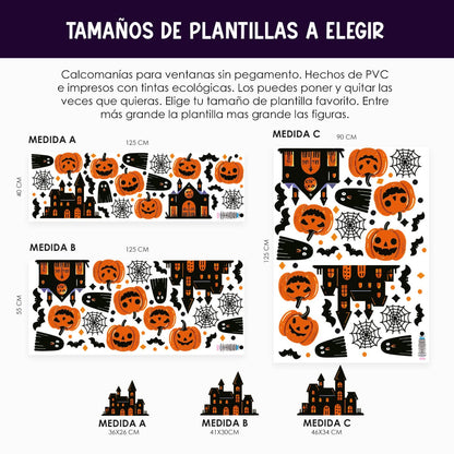Vinil Electro estático para ventanas Diversión Embrujada