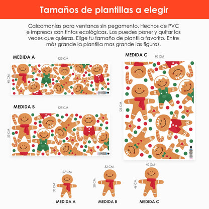 Vinil Electro estático para ventana Galletas de jengibre