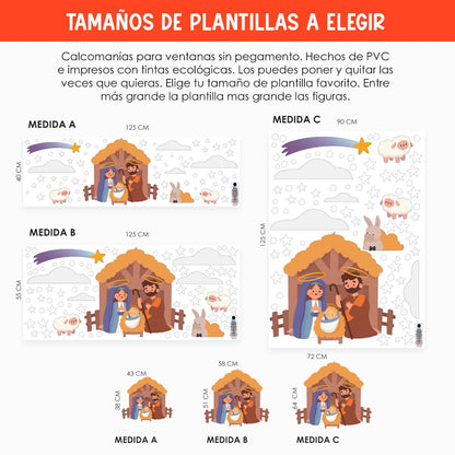 Vinil Electro estático para ventana Luz de Belén