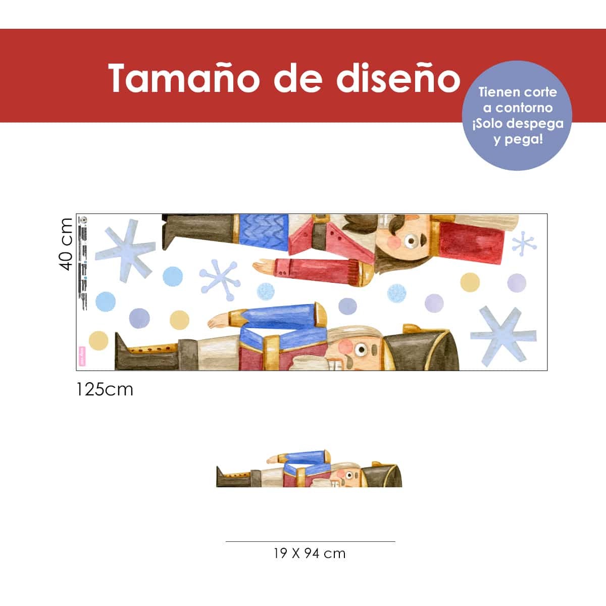 Vinilo para puerta Navidad Casca nueces