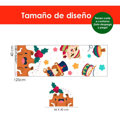 Vinilo para puerta Navidad Cozy Noel