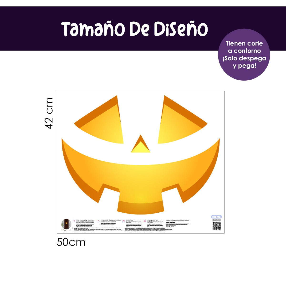 Vinilo para puerta Hallowen Rostro de Espanto