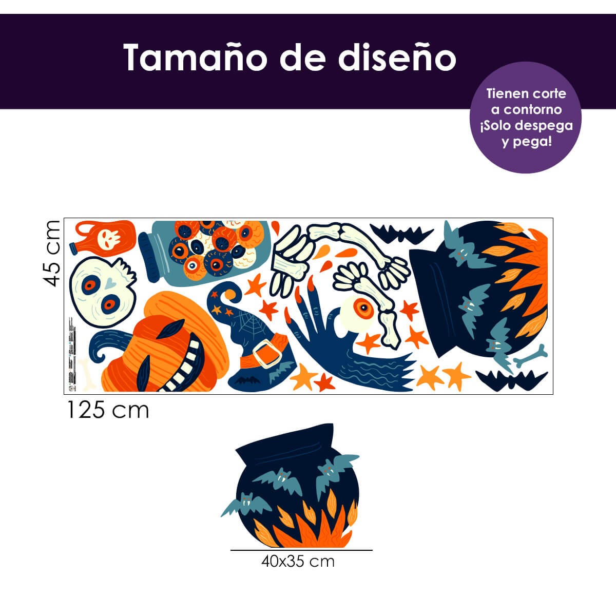 Vinilo para puerta Hallowen Encanto de Brujas