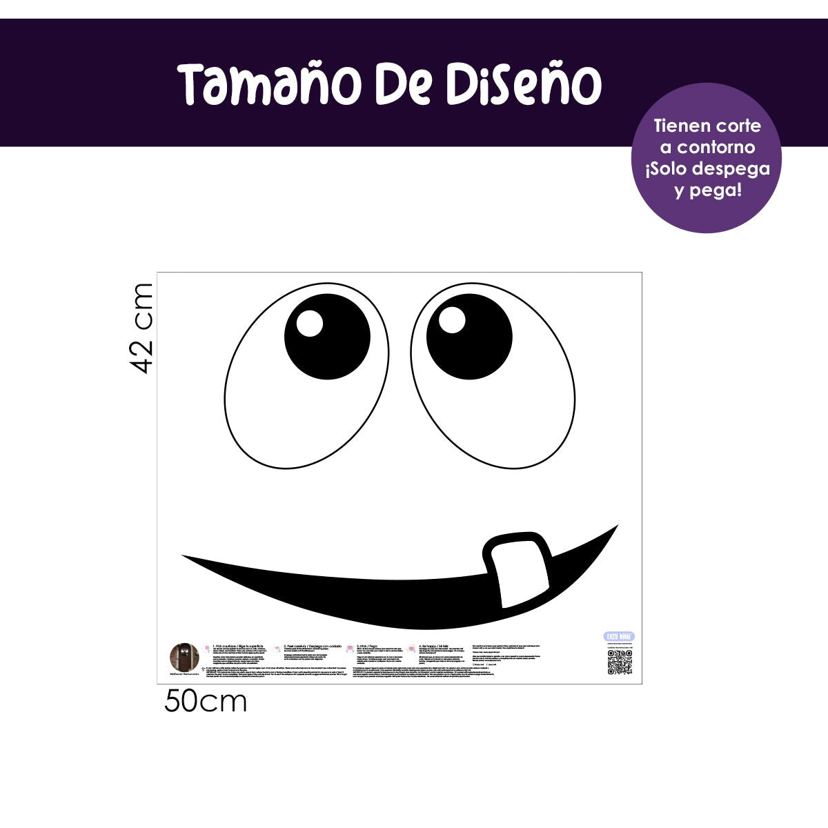 Vinilo para puerta Hallowen Monstruo