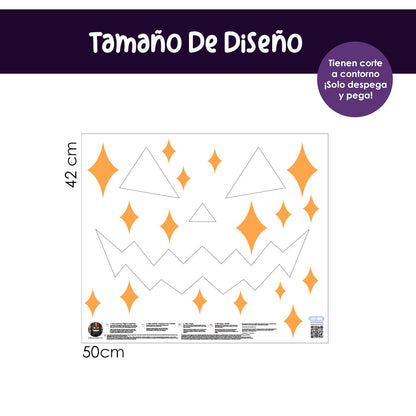 Vinilo para puerta Hallowen Cara espeluznante