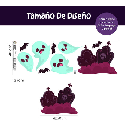 Vinilo para puerta Hallowen La Casa Embrujada