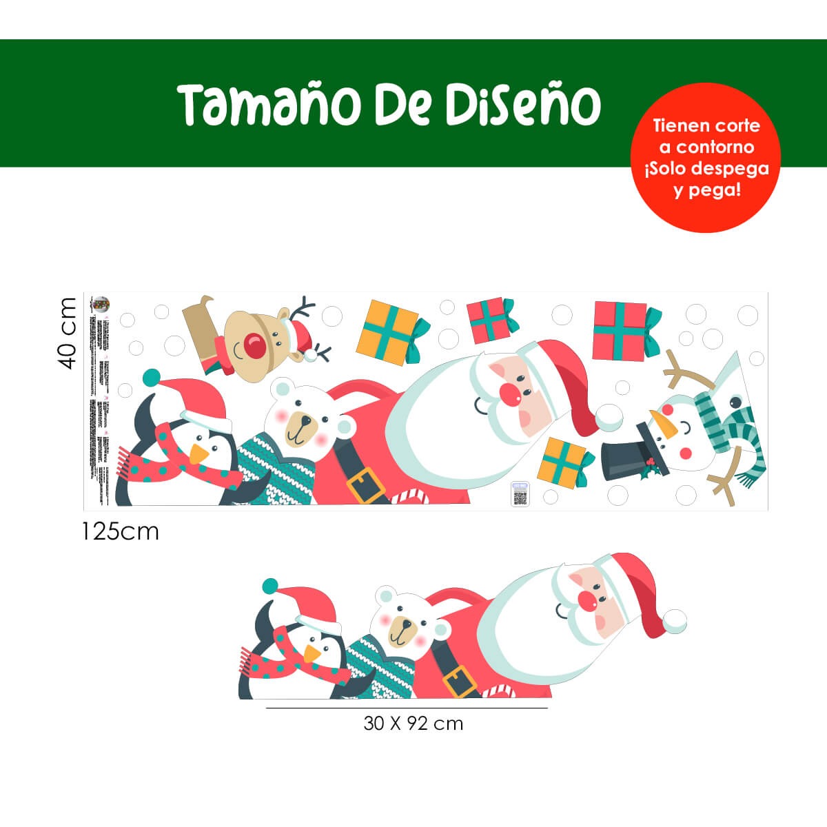 Vinilo para puerta Navidad Frosty Fun