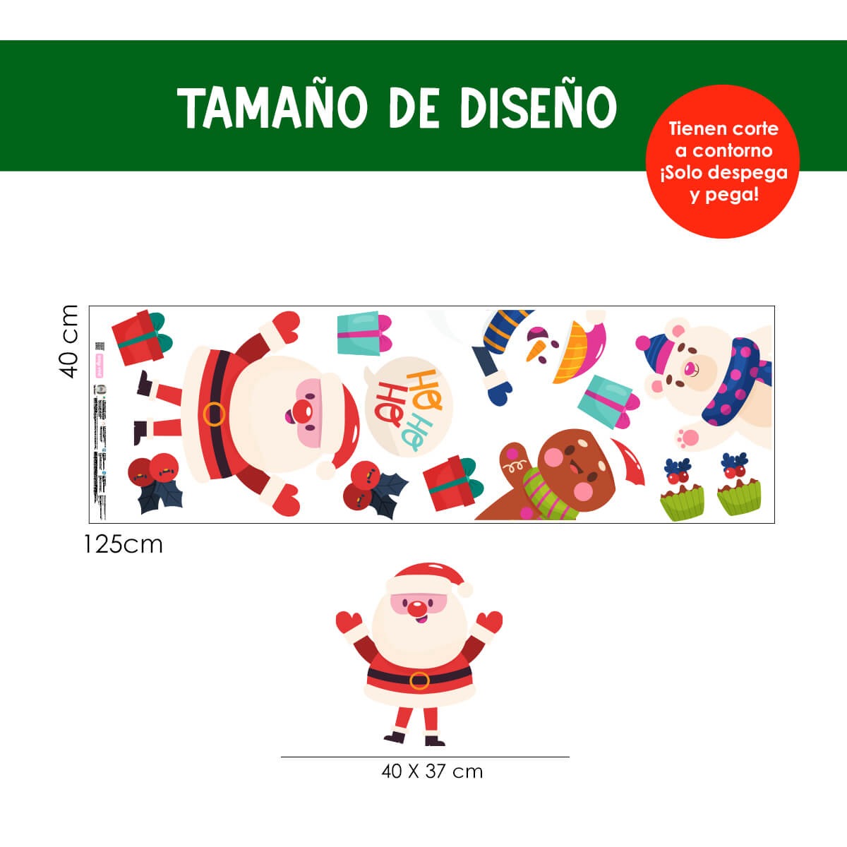 Vinilo para puerta Navidad  Risas y regalos