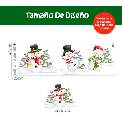 Vinilo para puerta Navidad   White Christmas