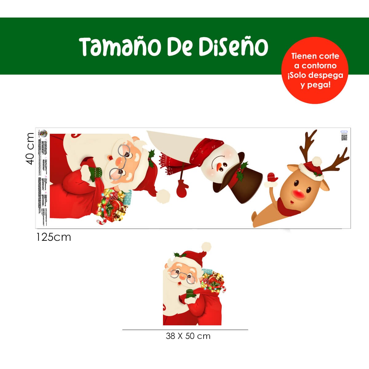 Vinilo para puerta Navidad  Mundo de Santa