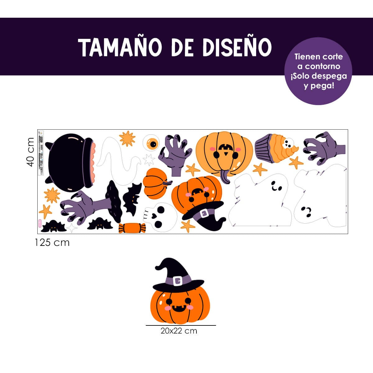 Vinilo para puerta Hallowen Noche de Hechizos