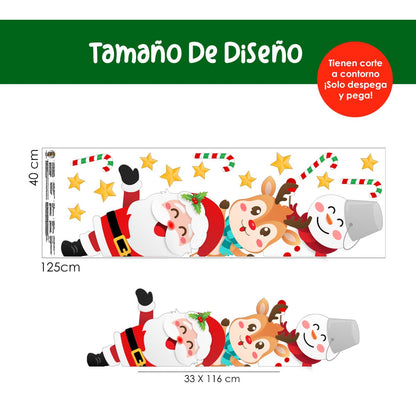 Vinilo para puerta Navidad Ayudantes de Santa