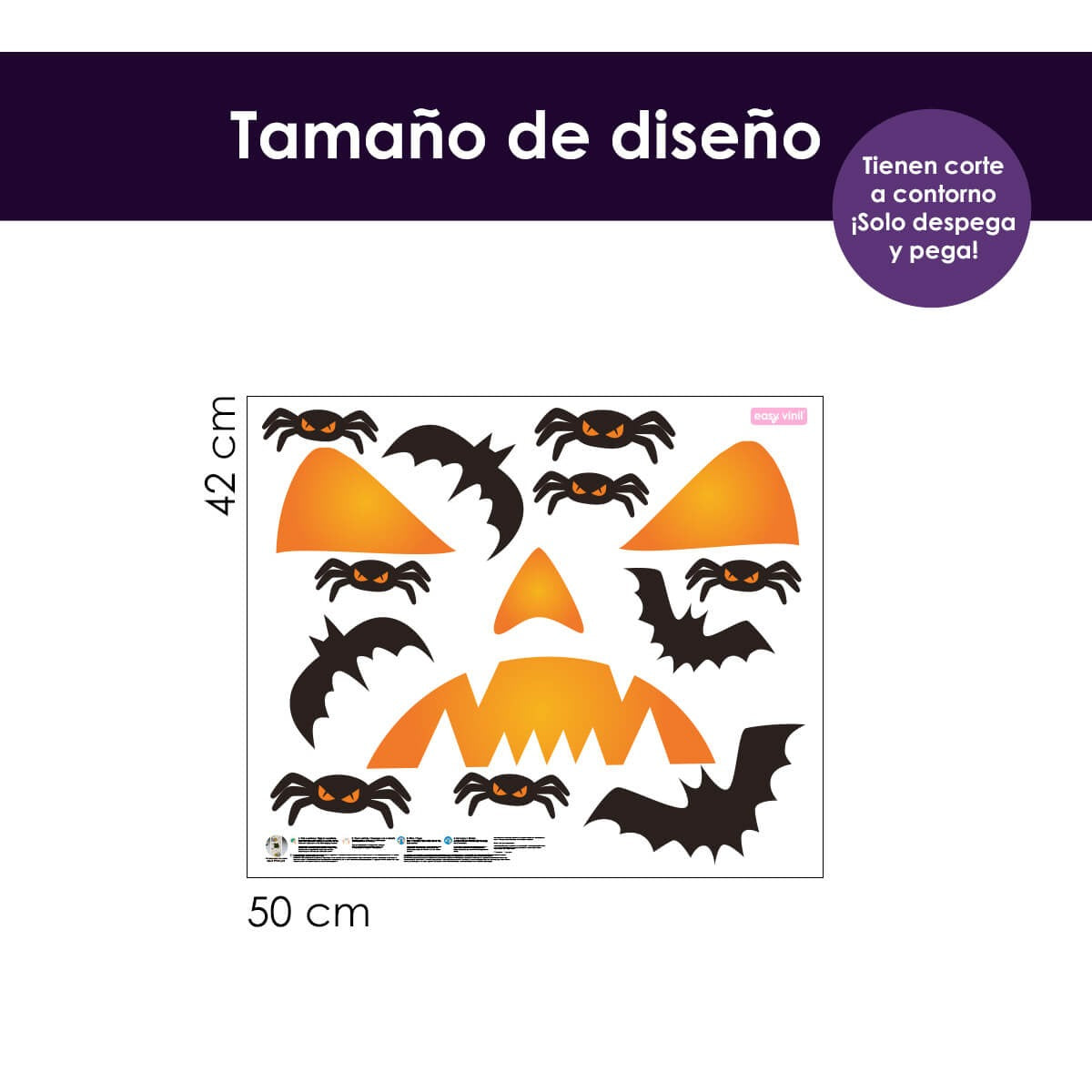 Vinilo para puerta Hallowen Sonrisa Macabra
