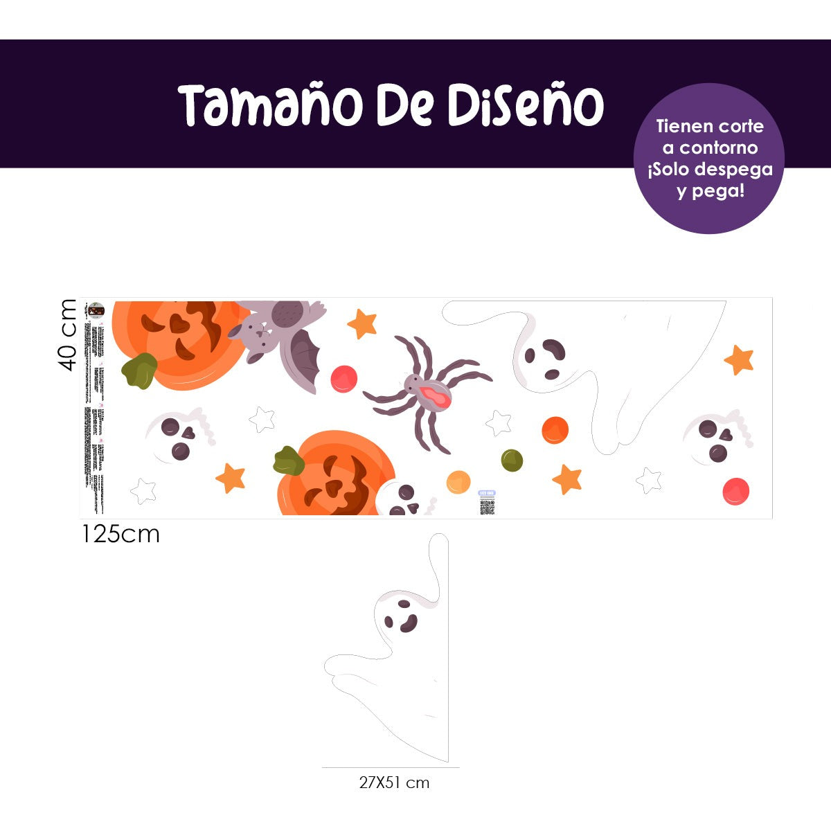 Vinilo para puerta Hallowen Fantasmas y Hechizos