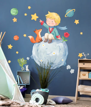 Vinilos decorativos Adhesivos infantiles de Pared el principito colorido