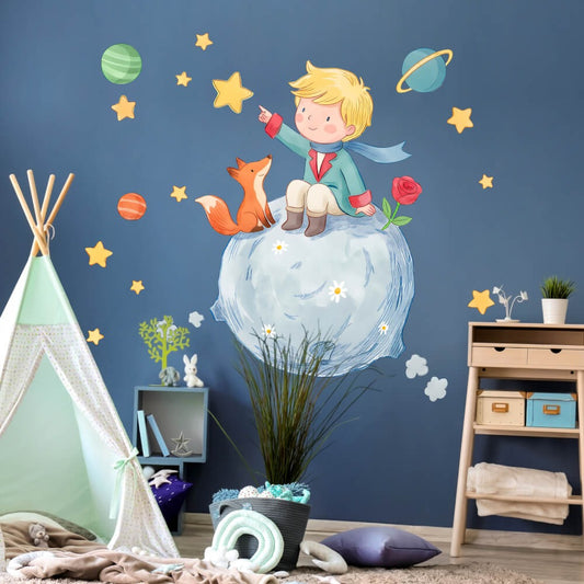 Vinilos decorativos Adhesivos infantiles de Pared el principito colorido