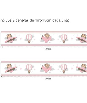 Combo de osito de peluche de aviador rosa