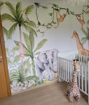 Papel para paredes Animales africanos en la selva