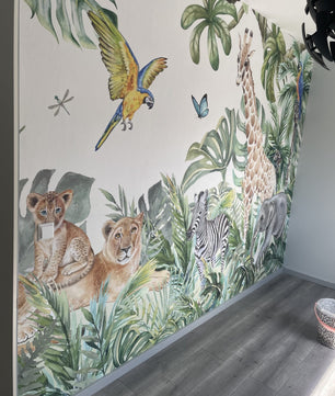 Papel para paredes Animales salvajes de la selva