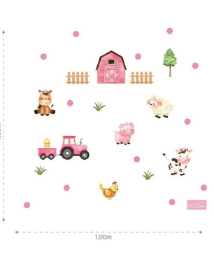 Combo granja rosa