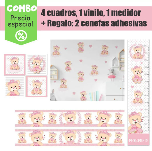 Combo de oso de la realeza princesa