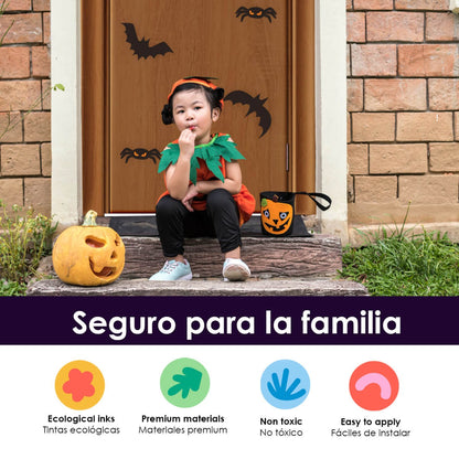 Vinilo para puerta Hallowen Sonrisa Macabra