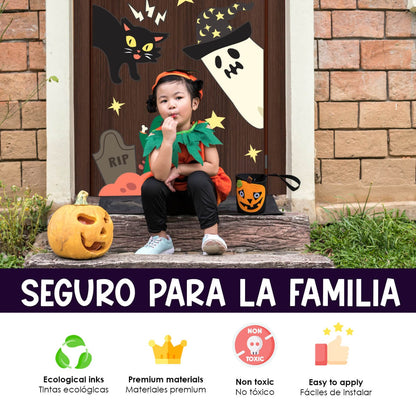 Vinilo para puerta Hallowen Cementerio de Aventuras