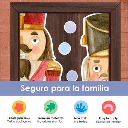 Vinilo para puerta Navidad Casca nueces