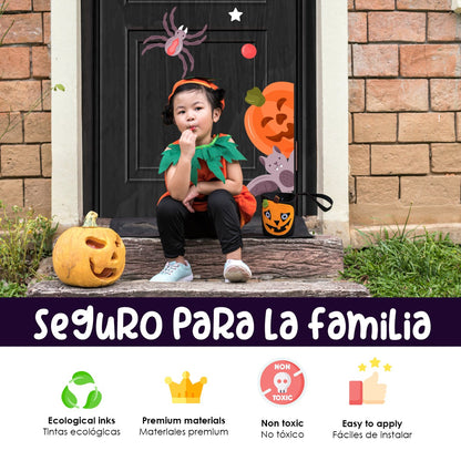 Vinilo para puerta Hallowen Fantasmas y Hechizos