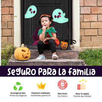 Vinilo para puerta Hallowen La Casa Embrujada