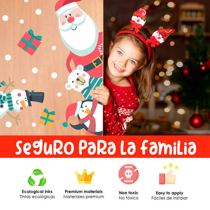 Vinilo para puerta Navidad Frosty Fun