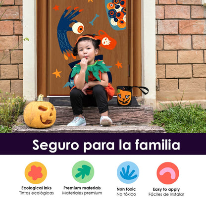 Vinilo para puerta Hallowen Encanto de Brujas