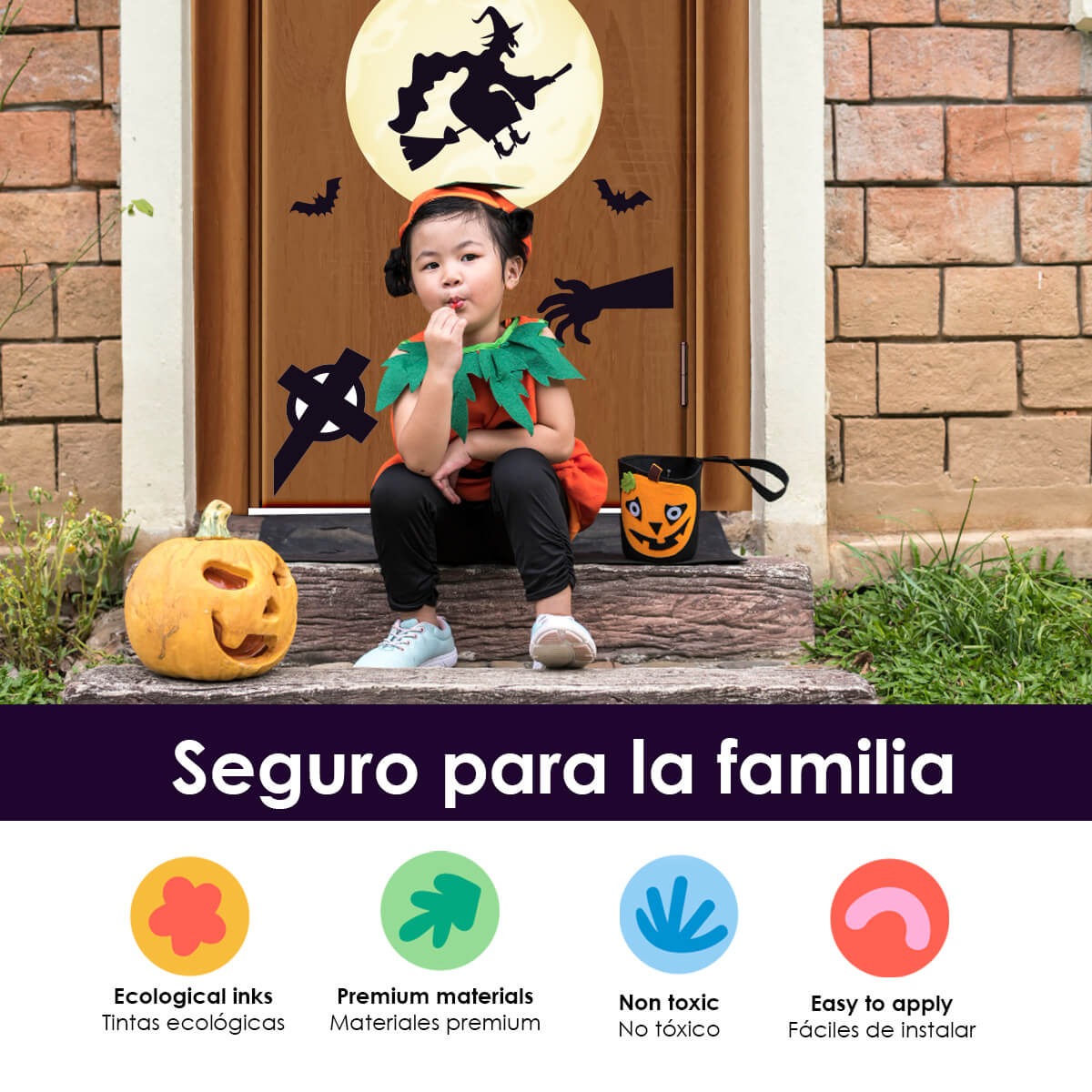 Vinilo para puerta Hallowen Noche de Brujas