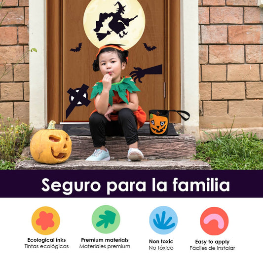 Vinilo para puerta Hallowen Noche de Brujas
